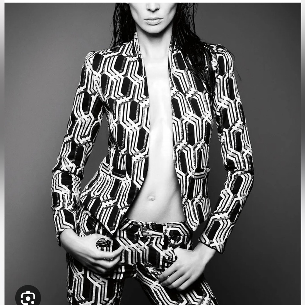 EUC Liberty Ross for Genetic Limited edition collection  geometric rocker blazer